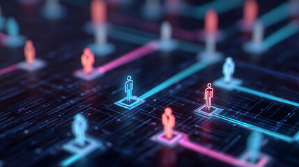 A colorful image of people is displayed on a black background