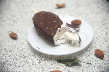ice cream with chocolate