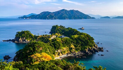 Obraz premium Coastal Islands Scenic View.
