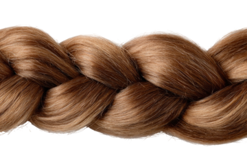 Close-up of a light brown braided hair