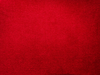 Beautiful red silk satin background. Luxury background with copy space for text, design. Flat lay, top view. Birthday, Christmas, Valentine design element.