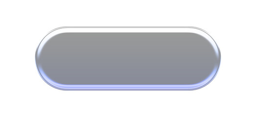 Obraz premium Shiny 3D Gray Web Button with Glass Effect and Blue Glow 