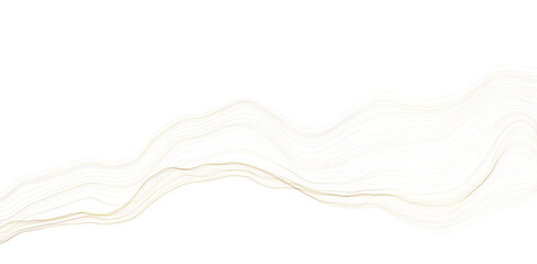minimalistic abstract organic golden wave perlin noise flowfield as flow lines without background © Daniel Yang K.