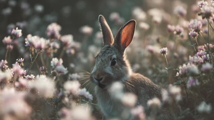 rabbit in the woods - Powered by Adobe