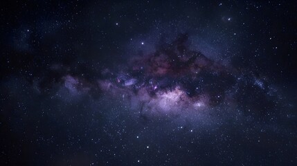 Obraz premium Expansive view of the vibrant Milky Way galaxy stretching across the dark night sky filled with countless stars and colorful nebulae