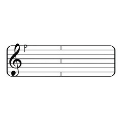 Blank musical staff with treble clef and time signature