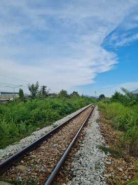 railway line in the countryside