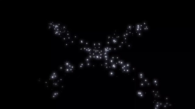 glitter trail twinkle magic dust animation, fairy sparkle line bus white cartoon blinking stars, flat vector doodle sparkle, glowing light trails, 4k shining twinkle effect on black screen background