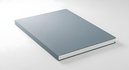 Closed Plain Hardcover Book Mockup on White Background