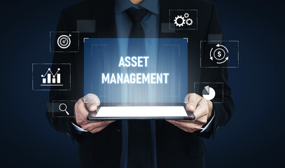Asset management system showing investment planning, financial goal tracking, ROI analysis, and performance monitoring for efficient resource utilization Vouch