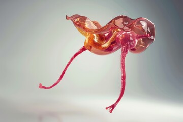 Fluid Forms in Motion: An artistic depiction of dynamic liquid shapes, showcasing the beauty of movement and the interplay of color and transparency. 