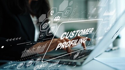 Business Professional Engaging in Customer Profiling Using Digital Technology and Data Analytics...