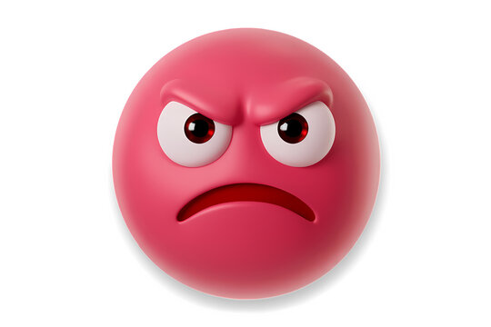 Angry red 3D emoji screaming with furrowed brow and wide mouth. - Powered by Adobe
