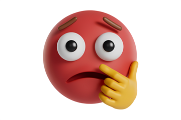 Cartoon Illustration of a Red Face Emoji Feeling Very Ill.