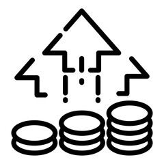 Illustration of Business Growth or financial, profit increase or business expansion