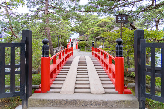 仙台の瑞巌寺の五大堂にかかる、すかし橋の風景