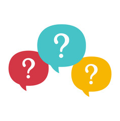 Question Mark Speech Bubbles Inquiry FAQ Help Icon