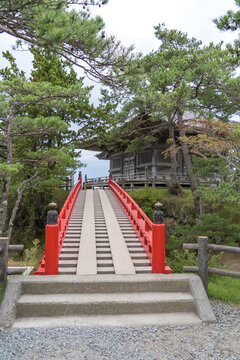 仙台の瑞巌寺の五大堂にかかる、すかし橋の風景
