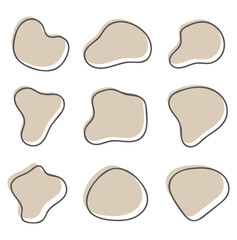 Abstract Organic Blob Shapes Set Modern Design Element