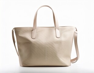 cream colored tote bag versatile and stylish isolated on white background