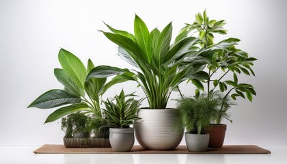 Fototapeta premium enhancing home with a vibrant plant isolated on white background