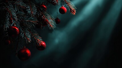 Festive christmas ornaments cozy home photography dark atmosphere close-up holiday spirit