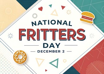 National Fritters Day Illustration. Suitable for greeting card poster and banner.
