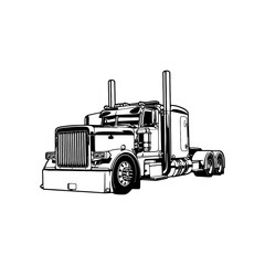 Semi Truck American Truck - Cut Files - Cricut file, cnc file ready to cut