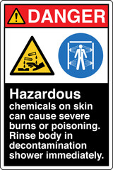 022 DANGER Rinse body in deco...