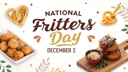 National Fritters Day Illustration. Suitable for greeting card poster and banner.