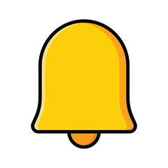 Color Line Bell Ring Illustration Icon Vector for Notification and Interface Design