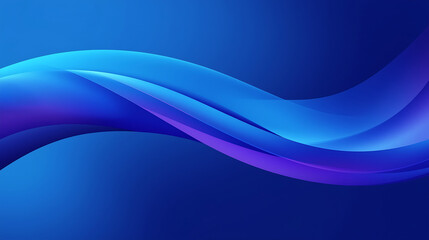 Obraz premium abstract blue purple wave design with gradient background and flowing curves