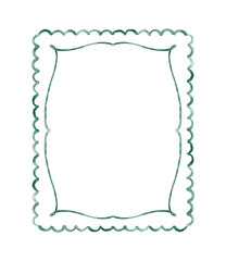 Wavy decorative green frame design.