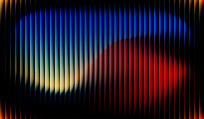 A colorful abstract Gradients with vertical shapes blending from blue to red and yellow, creating a smooth, glowing effect on a dark background.