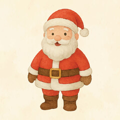 Santa Claus watercolor cute character