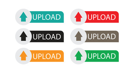 Upload  icon design element. Editable stroke. Vector