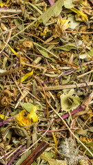 herbal mixture macro shot. texture or background