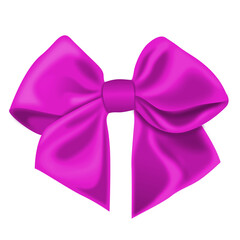 Pink Satin Ribbon bow PNG with high resolution for decoration idea