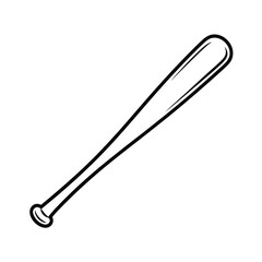 Simple black and white illustration of a baseball bat