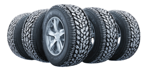 Stacked winter tires