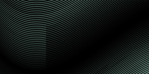 Abstract background with waves for banner. Medium banner size. Vector background with lines. Element for design isolated on black.