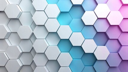 Abstract Hexagon Pattern with Gradual Color Transition
