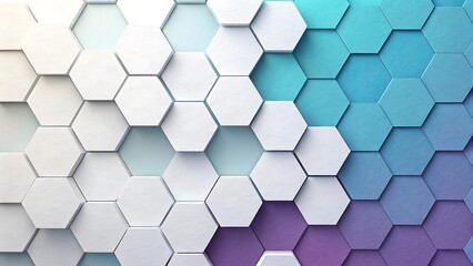 Abstract Hexagon Pattern with Gradual Color Transition
