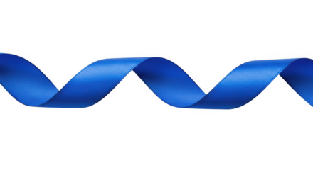 Blue ribbon decoration curl celebration design