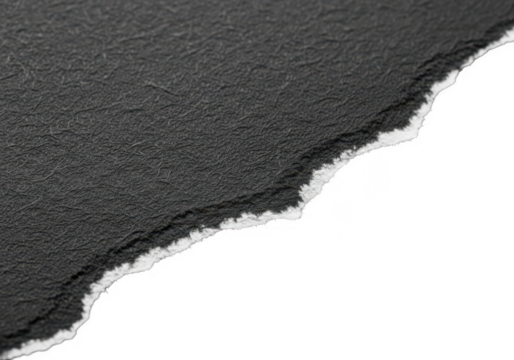 Black torn paper texture with rough ripped edge