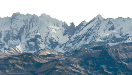 Majestic snow-capped mountain range with rugged foothills under a dark sky mountains peaks png