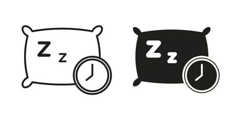 Bedtime icon simple vectors in black, suitable for projects