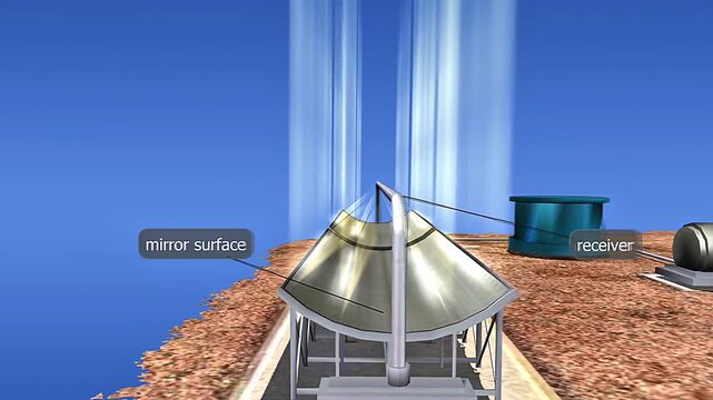 Parabolic mirror of solar power station