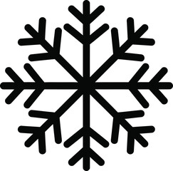Stylized snowflake icon graphic design element winter holiday symbol vector illustration