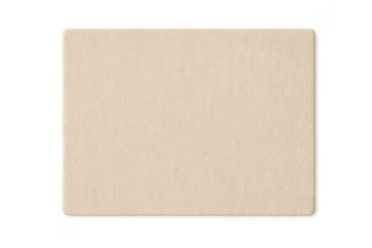 Blank vintage paper card on transparent background
